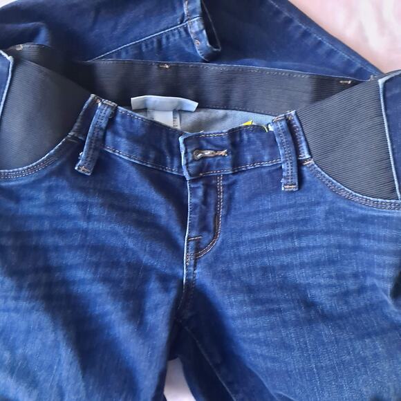 Isabel Maternity Dark Wash Denim Jeans Pants with Side Panel - Size 2/26R - Picture 7 of 11